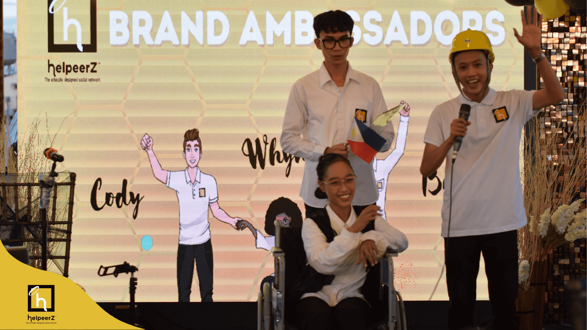 Our Brand Ambassadors, Angelo Araguirang (Bayani), Nathan Marquez (Cody) and Sharen Ruivivar (Whyna), not in the picture Ms. Marie Bernadette Baynosa who did their hair and makeup